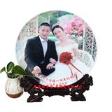 新婚紀(jì)念瓷盤定做　紀(jì)念盤加圖價(jià)格