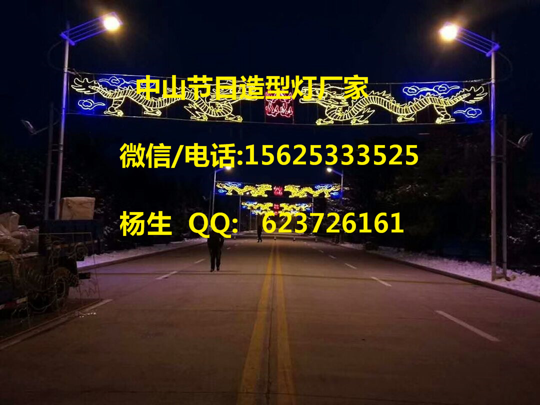 街道树上灯串 挂树造型灯 路灯杆过街灯 条状过街灯 2019年灯光节