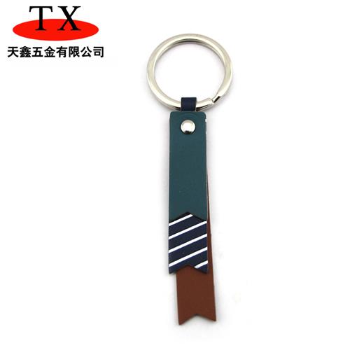 厂家定制皮钥匙扣，商务礼品牛皮匙扣