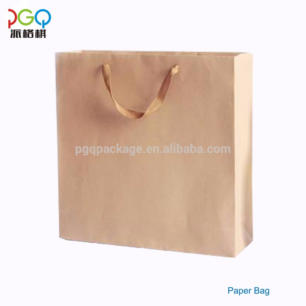 Recycled custom cellulose raw materials die cut brown paper bag