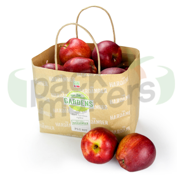 Wet Strength kraft paper bag without ventilation for apple or fruit