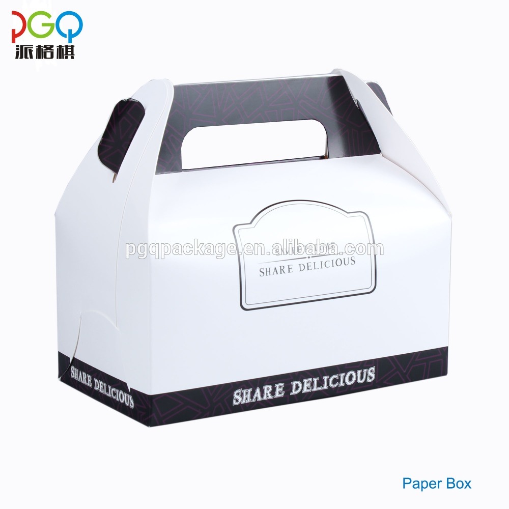 Custom Design Food packaging cookie box with handle