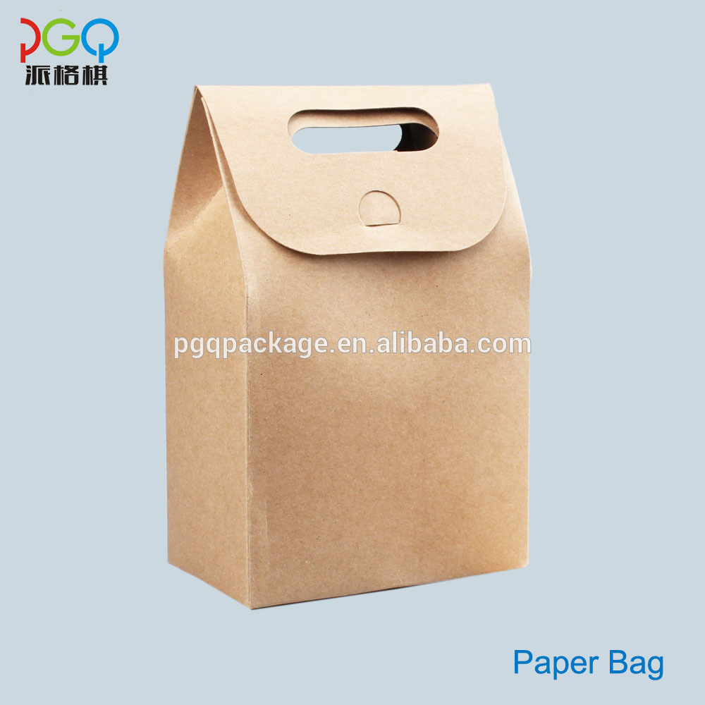 Disposable brown kraft paper bag for Roasting cookies or bread