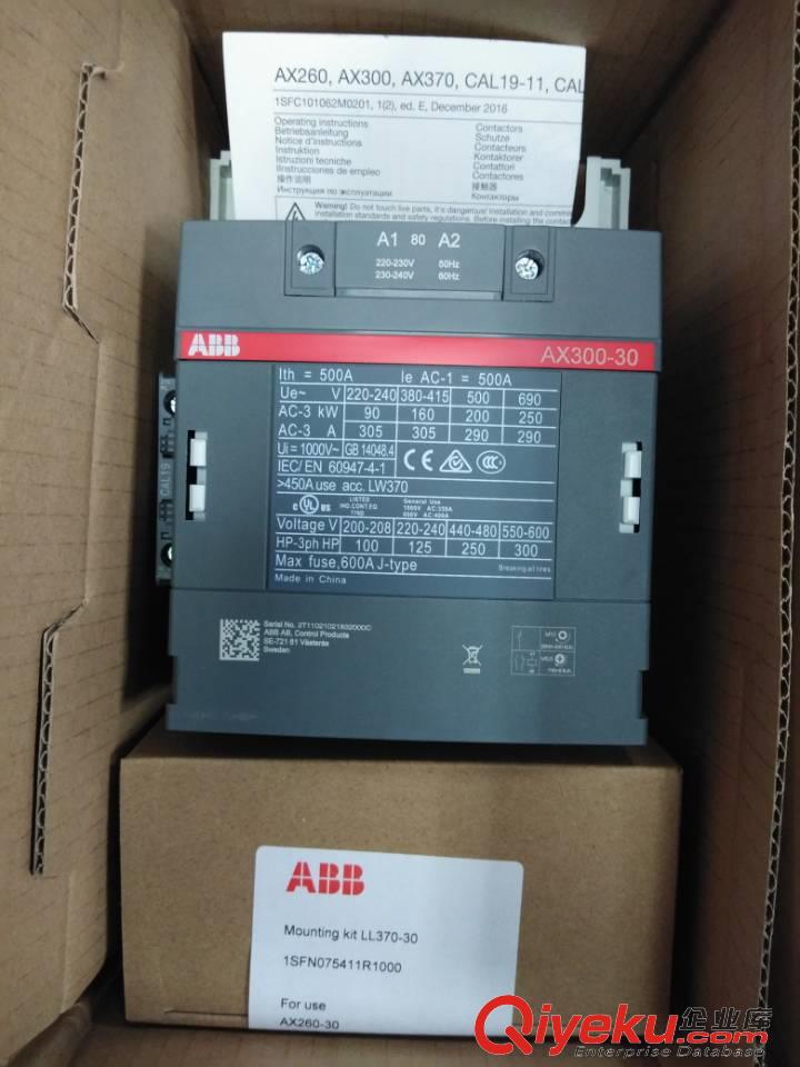 ABB接觸器AX260-30-11-80*220-230V50Hz/230-240V60Hz 現貨供應原始圖片2