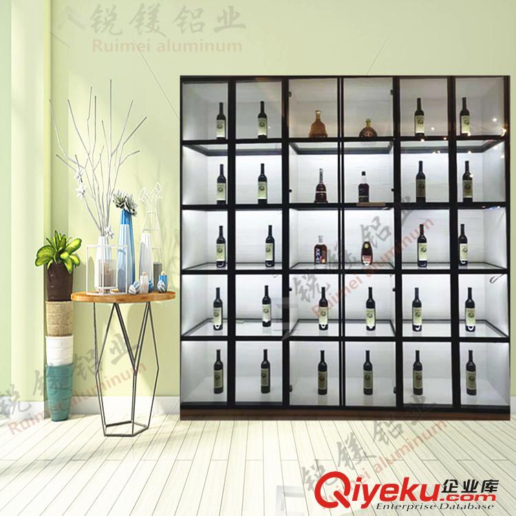 銳鎂廠家提供全鋁酒柜定制 現代簡約客廳酒柜儲物柜 來圖來樣定制
