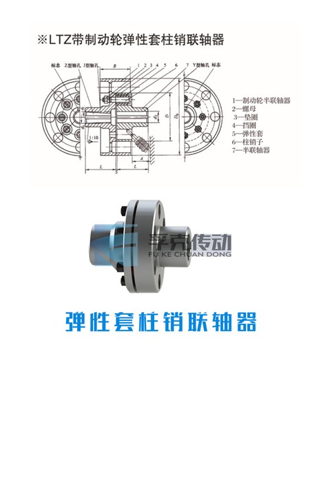 江蘇HLL型帶制動(dòng)輪彈性柱銷聯(lián)軸器加工,孚克傳動(dòng)優(yōu)質(zhì)商家