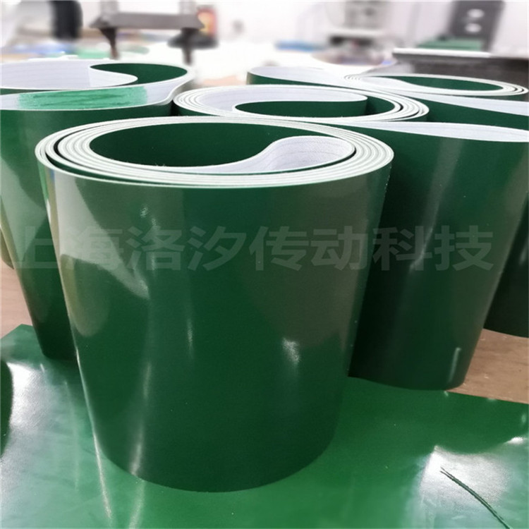 綠色平面pvc輸送帶