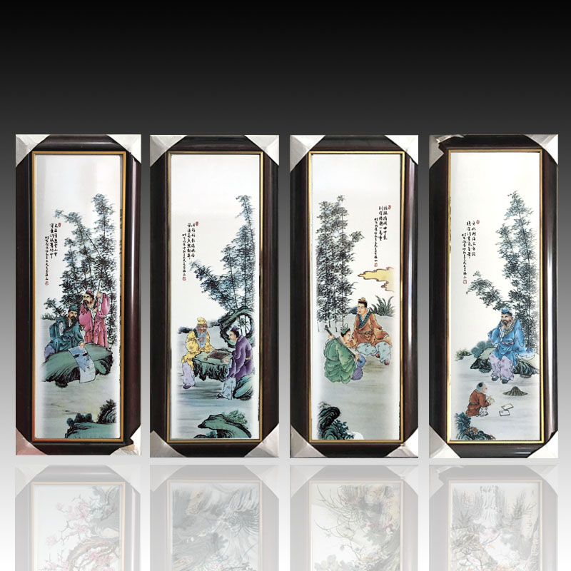 玄關裝飾壁畫客廳裝飾畫有框掛畫中式古典掛畫原始圖片3