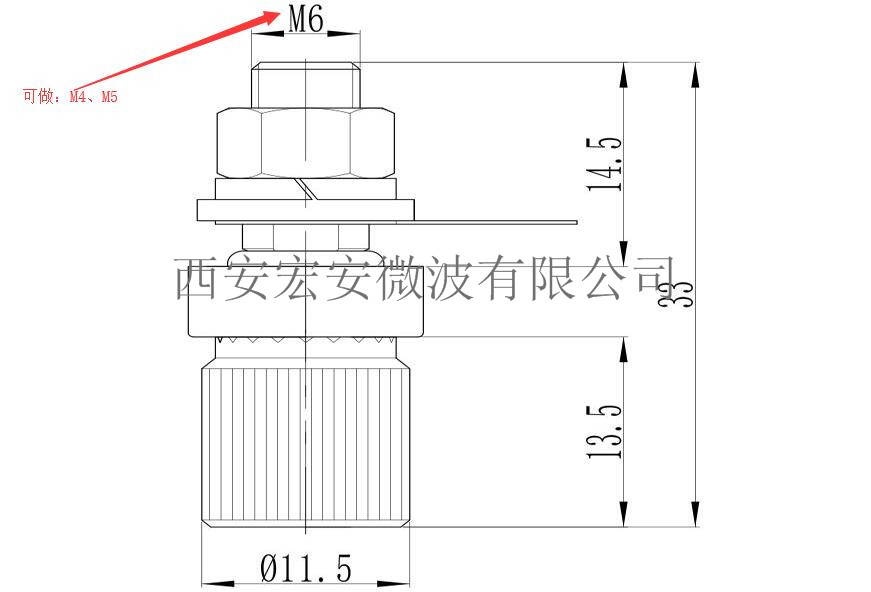 西安宏安微波有限公司接地型透气阀HA-JD6C