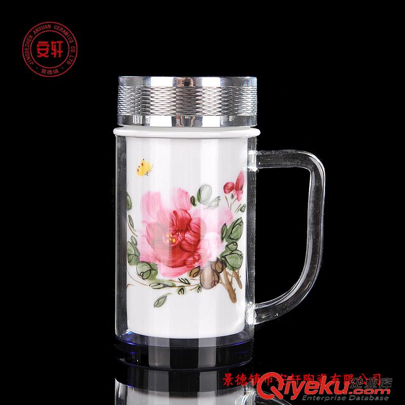 景德鎮陶瓷保溫杯 辦公禮品保溫杯原始圖片2
