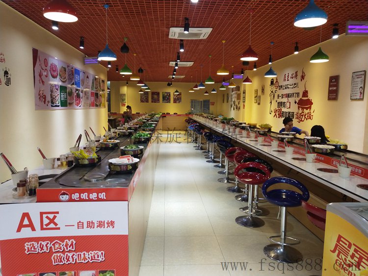 快餐火鍋桌供應304不銹鋼回轉式火鍋餐桌 轉轉麻辣燙餐桌 