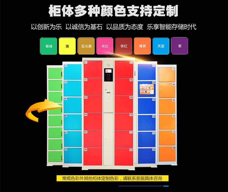 廠家定制易存人臉識別寄存柜超市圖書館臉部識別存包柜