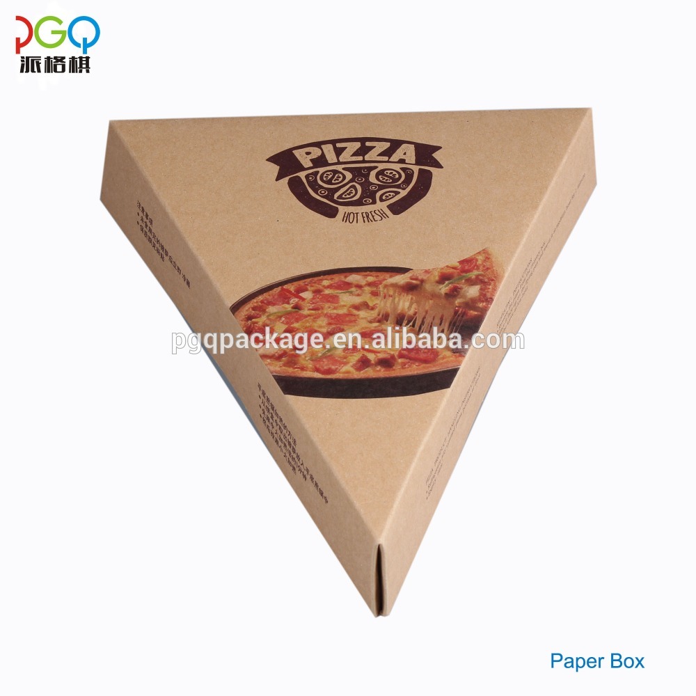 Hot sale Triangle shape Custom logo printed corrugated pizza box