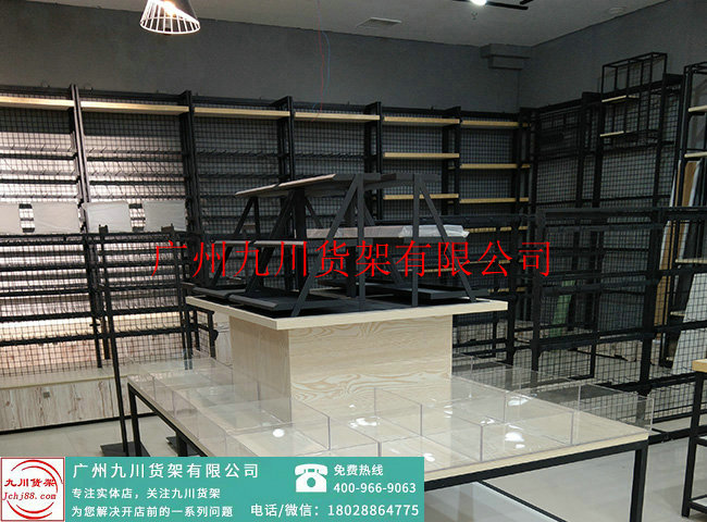 諾米中島貨架雙面雙排展示架超市便利店自由組合化妝品精品展示架